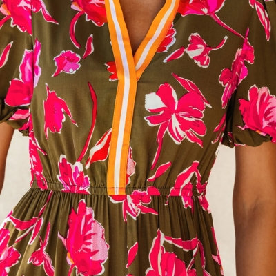 Marissa- Green Floral Maxi Dress - Image 5