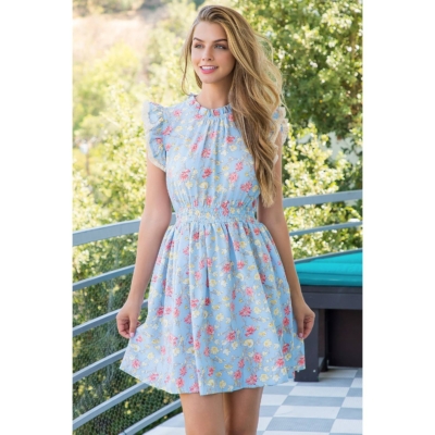 Bentley - Floral Print Smocked Dress - Image 5
