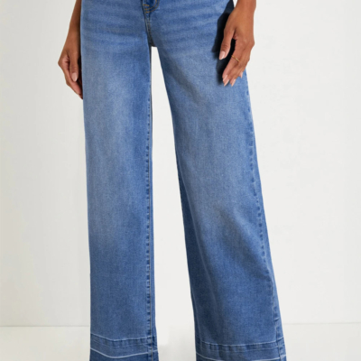 Jamie - Raw Hem Unique Cuffs Straight High Rise Loose Jeans
