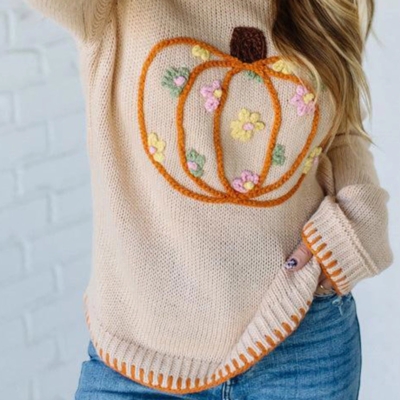 Sonya - Parchment Pumpkin Sweater - Image 3