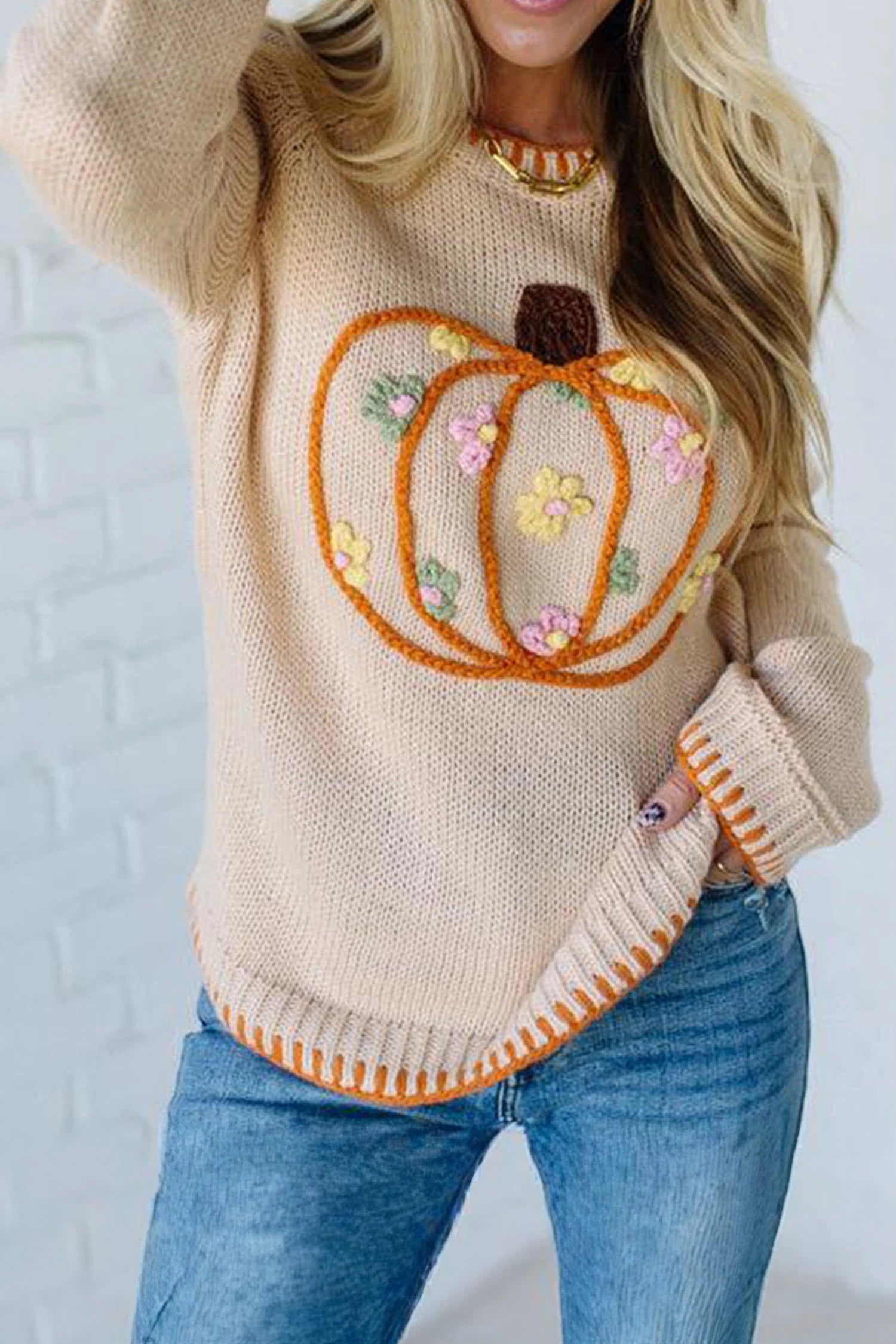 Sonya - Parchment Pumpkin Sweater - Image 3