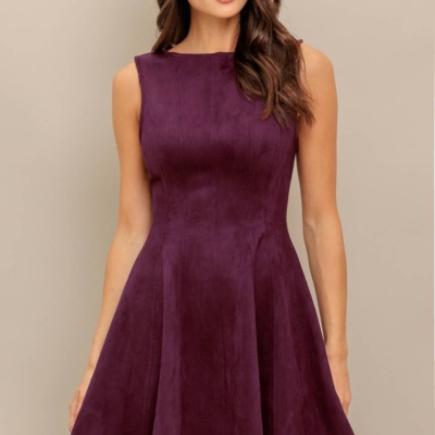 Alternative view of Gladys - Solid Faux Suede Mini Dress
